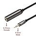 VCE 2-Pack Gold Plated 3.5mm 1/8 inch Male to 6.35mm 1/4 inch Female Audio Jack Adapter-8inch