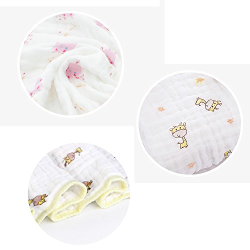 Boshiho 9 Layer Soft Muslin Cotton Swaddle Blanket Bath Towel for Newborn Baby/Kids Best For Sensitive Skin and To Prevent Bacterial Infections (Deer) - Thumbnail 4
