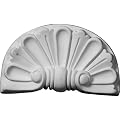 Ekena Millwork ONL09X05X01SH 9-Inch W X 5 3/8-Inch H X 1 1/8-Inch D Modern Shell Onlay