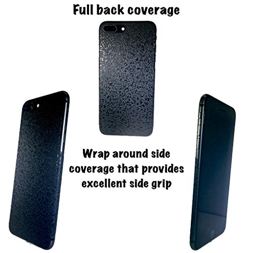 iPhone 8 Plus 7 Plus Rubber Grip Tape Skin Sticker Minimalist case Decal (Black)