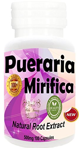 Premium 100 Capsules 500mg Pueraria Mirifica Extract Root Powder Breast Bust Enhancement Augmentation Grown in Thailand