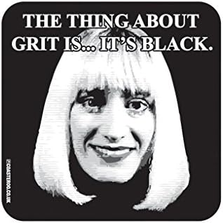 Grit Is Black - Holly from Red Dwarf - Drinks Coaster - Hardboard - 9cm x 9cm - Gloss Finish