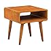 Boraam Zebra Series Alborg End Table, Rich Walnut