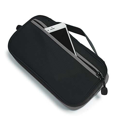 BAGSMART Electronic Organizer Travel Cable Organizer Bag Portable Electronic Accessories Bag for Cable, USB, Black and Grey - Thumbnail 7