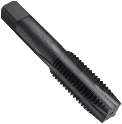 Union Butterfield 1985(UNC) High-Speed Steel Spiral Point Tap, High-Hook, Black Oxide Finish, Round Shank with Square End, Plug Chamfer, 7/16"-14 Thread Size