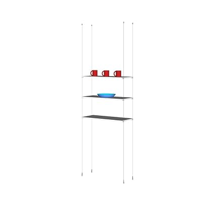 Amazon Com Suspended Cable Shelving Kit From Ceiling To Floor