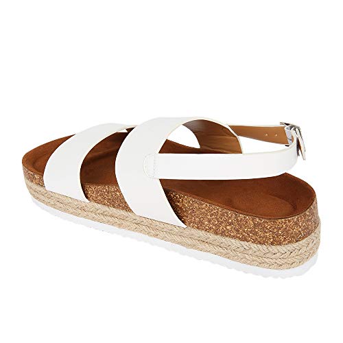 image for Nailyhome Womens Espadrille Platform Sandals Open Toe Slingback Ankle 