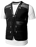 H2H Mens Casual Work Utility Hunting Travels Sports Mesh Vest With Pockets