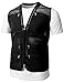 H2H Mens Active Slim Fit Vests Work Utility Hunting Travels Sports Mesh with Pockets