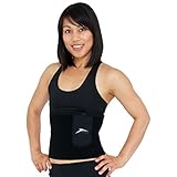 Delfin Spa Women's Heat Maximizing Neoprene Waist Wrap (Tummy Toner) - BLACK, One-Size