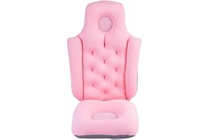 SUPVOX Large Foldable Anti-Slip Bath Cushion Pink Bath Pillow Full Body Tub Support Mat for Seniors Spa Tub