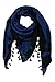 Hirbawi Kufiya Original Men's Arab Scarf One Size Blue on Black