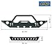 EAG Classic Front Bumper with Skid and Winch Plate Fit for 07-18 Wrangler JK