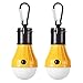 LED Camping Lights [2 Pack] Doukey Portable LED Tent Lanterns 4 Modes for Backpacking Camping Hiking Fishing Emergency Light Battery Powered Lamp for Outdoor and Indoor (Yellow)