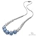 Goobie Baby Madison Silicone Teething Necklace for Mom to Wear, Safe BPA Free Beads to Chew - Light Blue/Marble