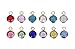 Adabele 1 Set Grade A Mixed Birthstones 6mm Austrian Crystal Beads Gold Plated Copper (12pcs) for Earrings Bracelet Necklace Jewelry Making CCP2-G