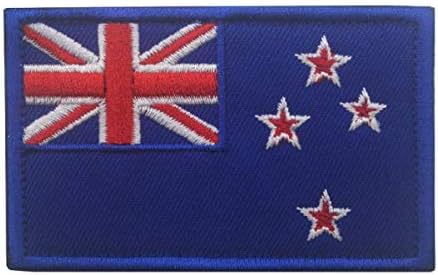 New Zealand Flag Military Patch Fabric Embroidered Badges Patch Tactical Stickers for Clothes with Hook & Loop (color1)