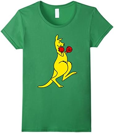 Women's Boxing Roo Kangaroo Australia Australian Funny T-Shirt Medium Grass