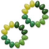 Set of 24 Fillable Green Plastic Easter Eggs