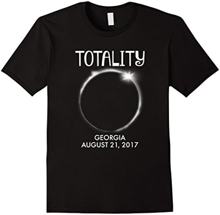 Mens Total Solar Eclipse in GEORGIA T shirt (traditional cut Tee) Medium Black