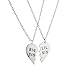 LUX ACCESSORIES Big Sis Lil Sis Little Sister BFF Best Friends Forever Necklace Set (2pc)