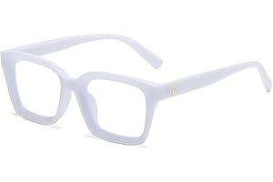 EYLRIM Classic Thick Square Frame Clear Lens Glasses for Women Men Non Prescription Eyeglasses