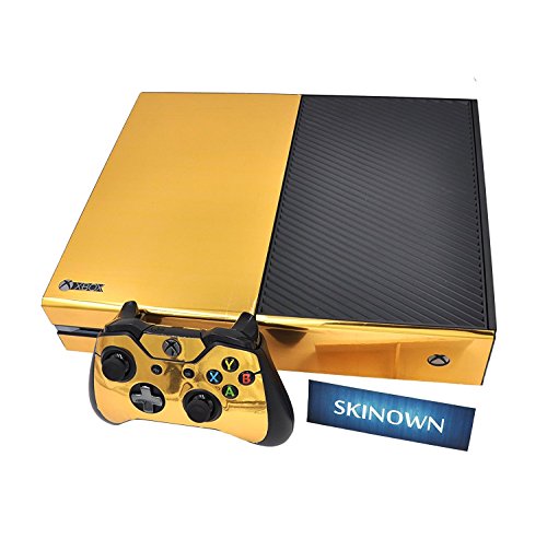 image for SKINOWN Xbox 1 Golden Skin Gold Sticker Vinly Decal Cover for Xbox One