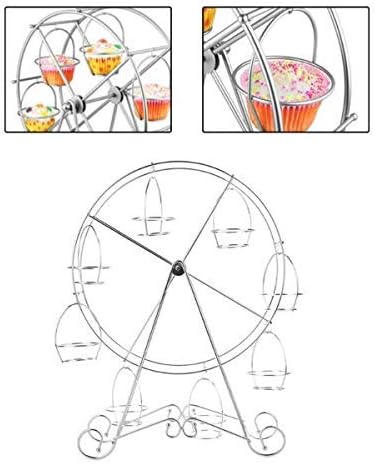 8 CupCake Stand Stainless Steel Ferris Wheel Display Stand Cup Holder Party Shop Rack Supplies Decor cupcake stand wedding in Turntables from Home & Garden on
