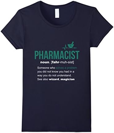 Womens Pharmacist Definition Funny Pharmacist T-Shirt Small Navy