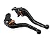 Nordlichter Adjustable Short Brake Clutch Levers for KTM 390 Duke/RC390 2013-2016,200 Duke/RC200 2014-2015,RC125 2014-2015,RC125/125 Duke 2014-2016-Black