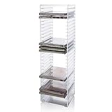 Clear Plastic CD Tower - holds 30 standard CD jewel cases