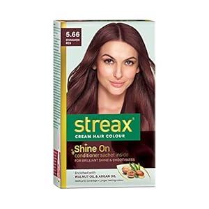 Streax Cream Hair Color for Unisex, 120ml – 5.66 Cinnamon Red (Pack of 1)