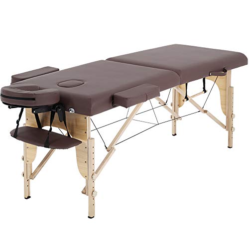 Dkeli Portable Massage Table Spa Bed Folding 84 Inch Height Adjustable