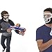 Fstop Labs Foam Gun Accessories, Blaster Face Mask Eye Shield Protection Goggles Glasses for Nerf N-Strike Elite Rival Series, Adjustable with UV Protection (2 Masks, 4 Scarves, Blue & Black)