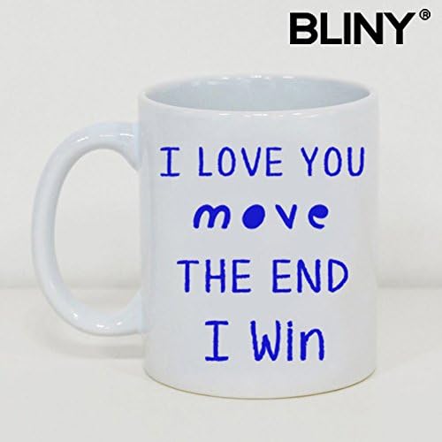 Wangdu Funny Coffee Mug - I Love You More The End I Win Ceramic White Mug - Best Gift For Friend,Sister And Brothe,Coffee/Tea Mug,11-oz