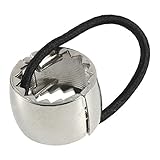 SODIAL(R)Punk Cuff Wrap Hair Styling Ring Mirror Metal Ponytail Holder,Silver
