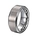 Heraculs 8mm Tungsten Carbide Matte Polished Finish Unisex Wedding Engagement Band Ring Sliver Size 6-14