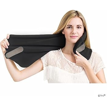 Trtl Pillow - Scientifically Proven Super Soft Neck Support Travel Pillow - Machine Washable (Black)