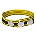 3-Snap Adjustable Leather Erection Ring - Yellow