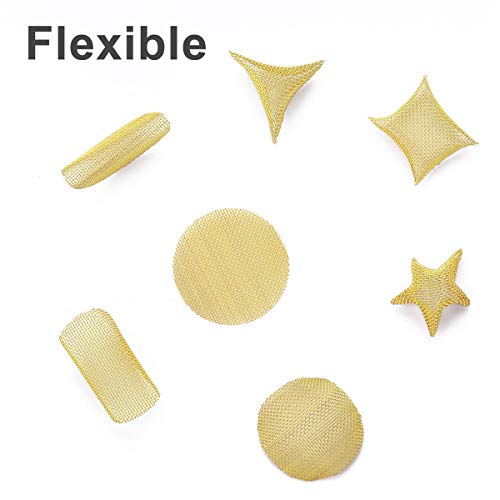 200 Pieces 100% Brass Pipe Screens, Brass Pipe Screen Filters 3/4 Inch with Metal Box (Brass)