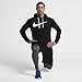 NIKE Men's Dry Pullover Swoosh Hoodie, Black/White, Large