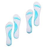 KLOUD City ®2 Pair Lady/Women Massaging Gel Pain Relief Insoles/PU Silicone Anti Slip 3/4 High Heel Shoe Pads (Random Color, Suitable for Women's Size 6-10)