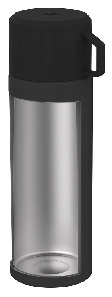 ZWILLING Thermo Isolierflasche, Integrierte Tasse, Thermokanne, Doppelwandisolierung, 1 L, Höhe: 28, 1 cm, Edelstahl, Schwarz 8