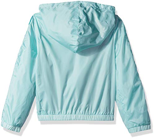 Pink Platinum Girls' Big Printed Windbreaker Jacket with Mesh Lining, LT Aqua 10/12 - Thumbnail 2