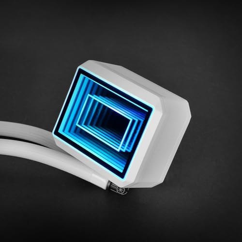 ML-TWO240, Refrigeración Líquida AIO 450W TDP, 2x Ventilador ARGB Infinity Mirror Ultrasilencioso 12cm FDB, Núcleo de Cobre y Aluminio, Bomba Opti-Chamber 4ª Gen y Microcanales, Blanco