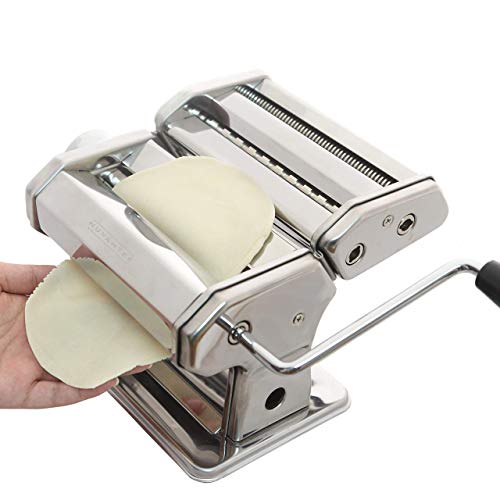 Nuvantee Pasta Maker - Highest Quality Pasta Machine - 150 Roller with Pasta Cutter - 7 Adjustable Thickness Settings (Renewed)