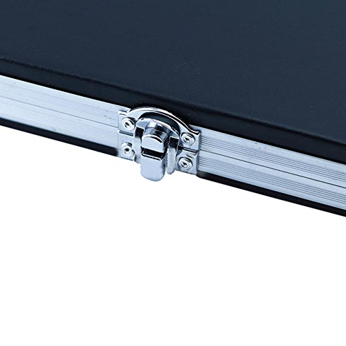 Olpchee Professional PU Leather Salon Scissors Storage Case Holder Hair Cutting Shears Organizer Box for Hairdressers Hair Stylist (22x11x3.5cm) - Thumbnail 3