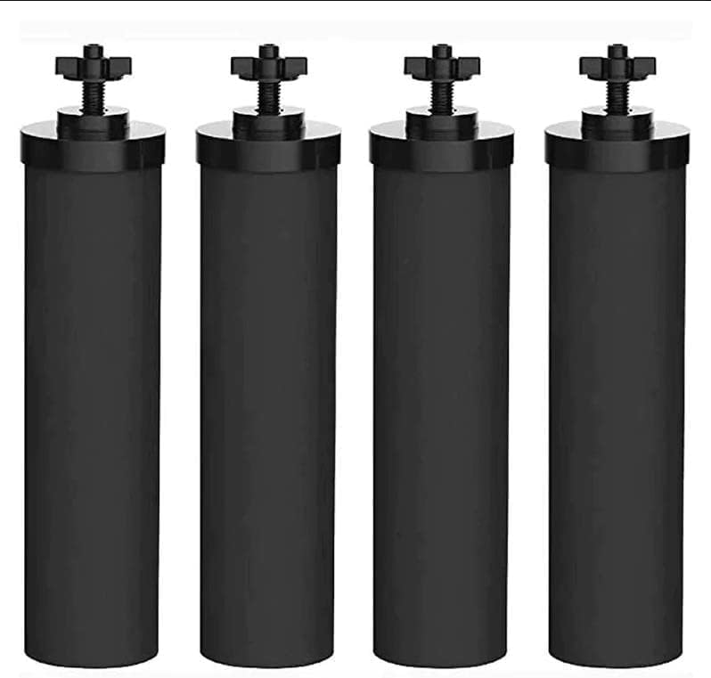 BB-9-2 Water Filter Compatible with Berkeyy Cleaning Elements, Black Element Cartridge, Premium Water Filter Compatible with Travel Series Big Royal Imperial Crown Light (4 Pieces)
