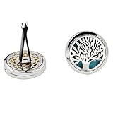 SANNYSIS 10 Style Stainless Car Air Vent Freshener Essential Oil Diffuser Locket (A)