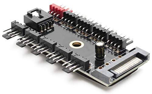 Chassis Fan Hub CPU Cooling | 10 Port 12 V SATA to Fan-Header with 4 Pin PWM Controller | Efficient  - //coolthings.us
